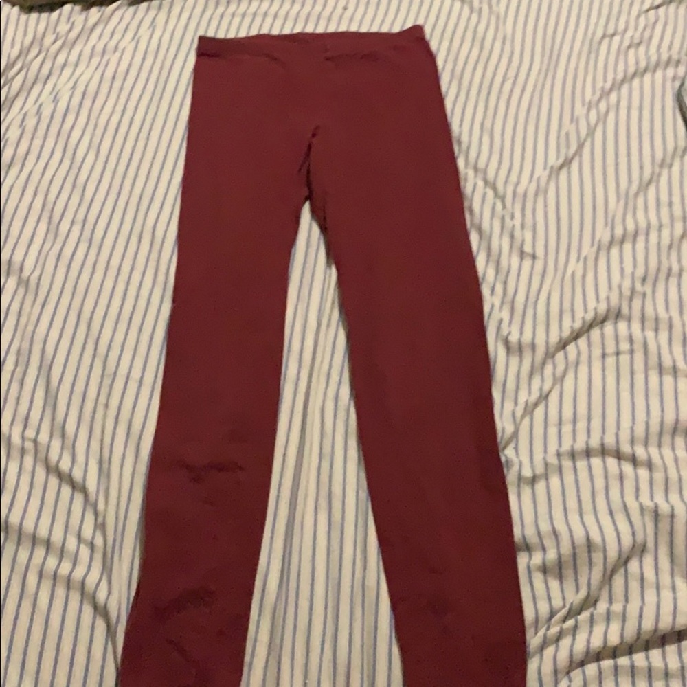 Red leggings